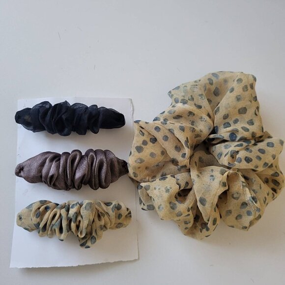 Colorful Organza scrunchies with matching Hairclips, scrunchies and hairclip - Picture 6 of 10